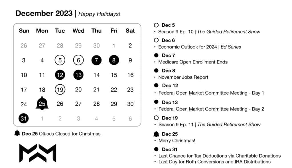 2023 Retirement Planning Calendar - December
