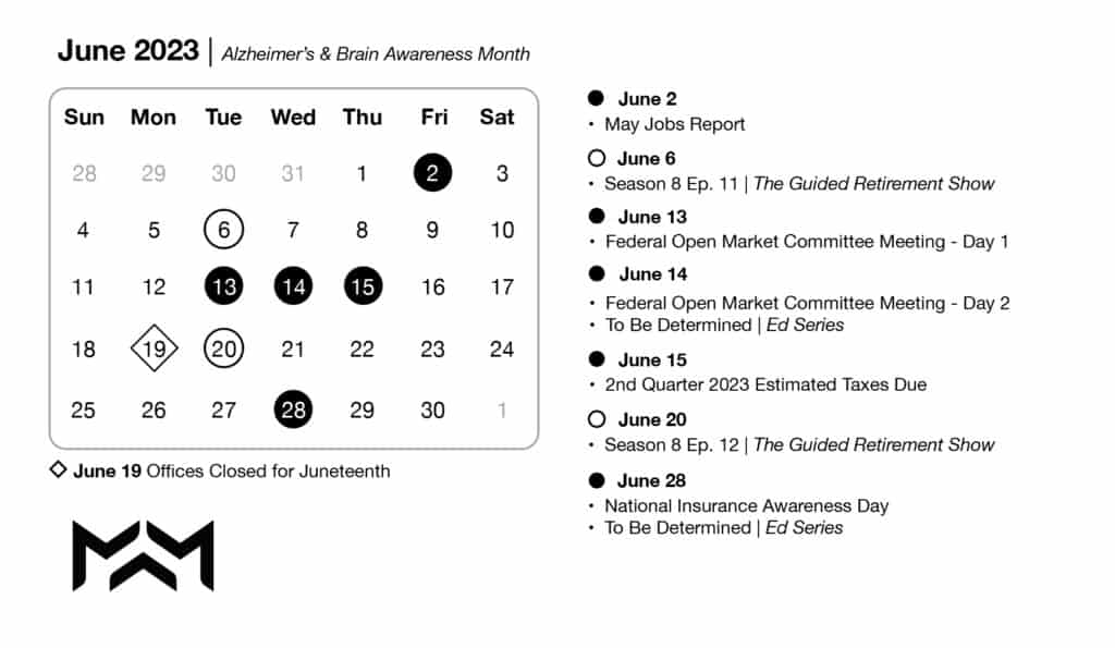 2023 Retirement Planning Calendar - June